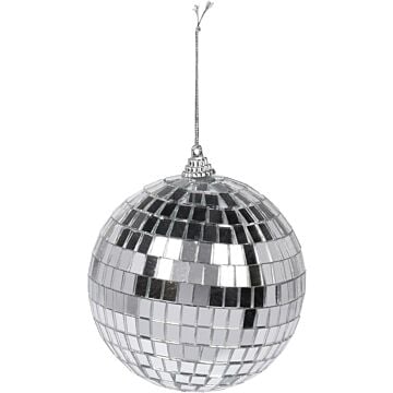 Spiegelbal zilver 10 cm