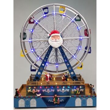 Verlicht, blauw Reuzenrad met Meerdere Kleuren