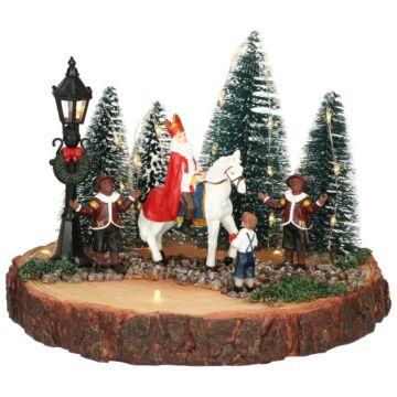 Sinterklaas op paard met pieten LED B/O-LED