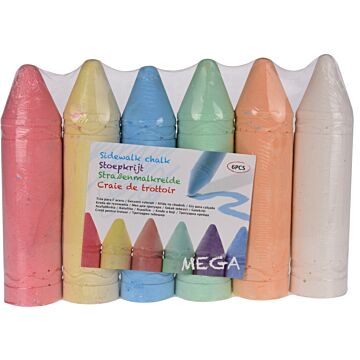 Stoepkrijt Mega set van 6