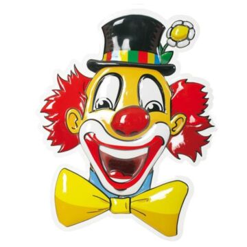 Wanddecoratie Clown 50 cm