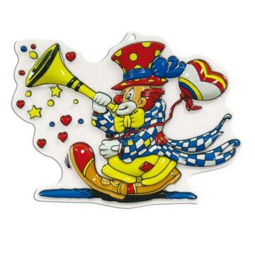 Wanddecoratie Clown met Hoorn 30 cm