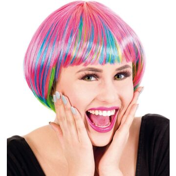 Pruik party regenboog