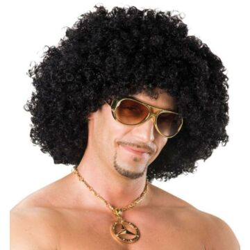 Pruik Afro zwart