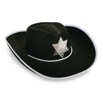 Cowboyhoed zwart 55 cm