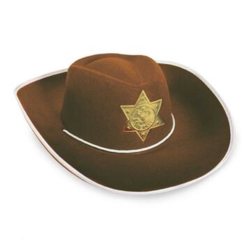 Cowboyhoed bruin 55 cm