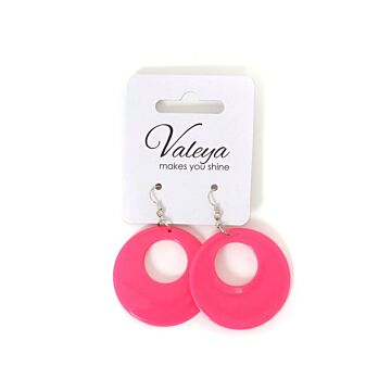 Oorbel rond pink