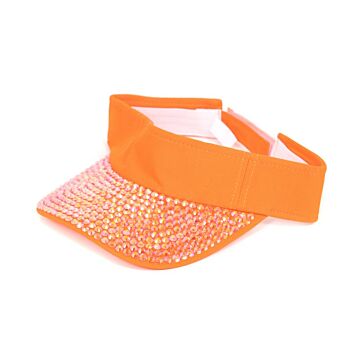 Zonneklep strass oranje