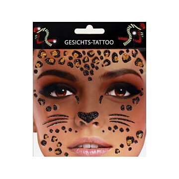 Gezicht sticker luipaard