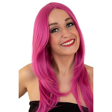Pruik Anne magenta