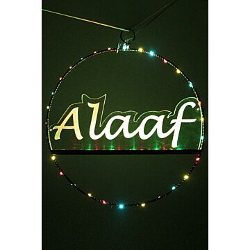 Raam-deur cirkel Alaaf verlicht Raam-deur cirkel Alaaf verlicht