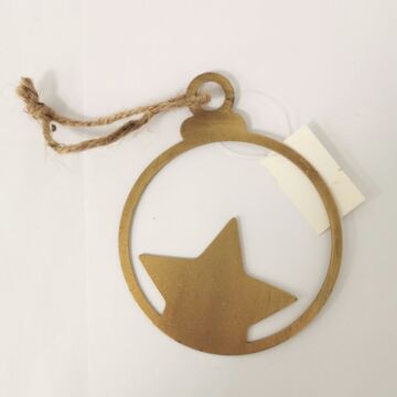 Ster hanger 13,5X14,5cm Lichtgoud