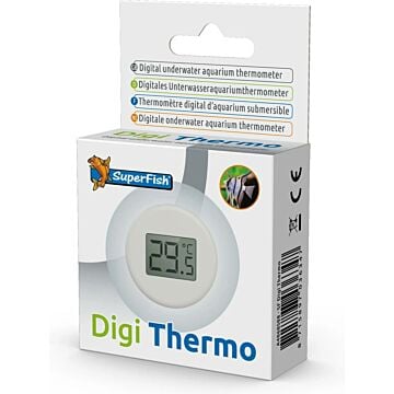 Aquarium thermometer digitaal wit - SuperFish 