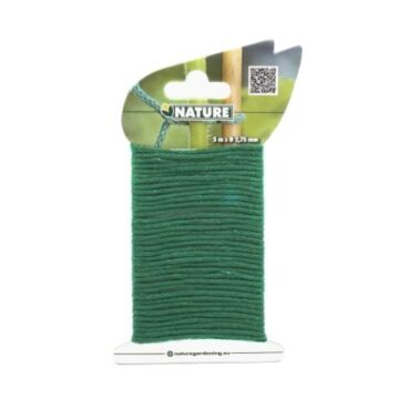 Jute bindtouw groen met ijzeren kern Ø2,75mmx5m 27g