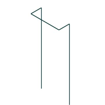 Plantensteun recht L 40 cm