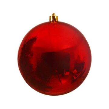 Kerstbal XL shiny rood Ø 25 cm