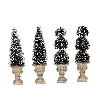 Lemax Cone-Shaped & Sculpted Topiaries, set van 4