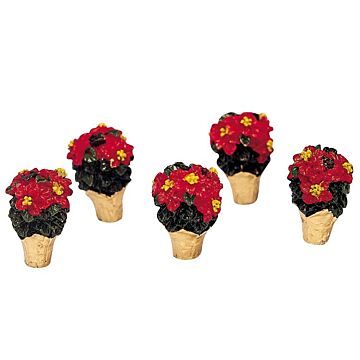 Lemax Poinsettias, set van 5