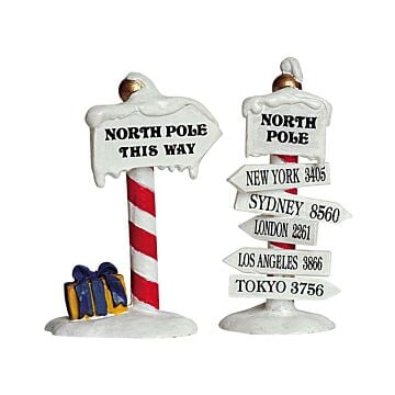 Lemax North Pole Signs, set van 2