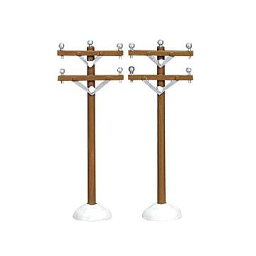Lemax Telephone Poles, set van 2