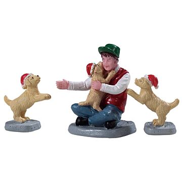 Lemax New Puppies, set van 3