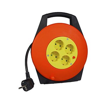 Kabelhaspel 4-voudig Pvc HO5 VV-F, 10 meter - Calex