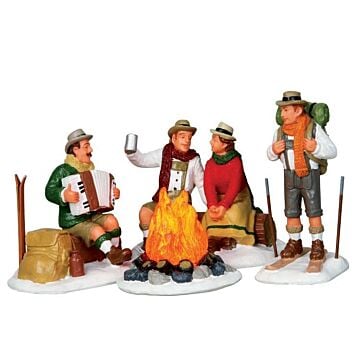 Lemax Alpine Ski Party, set van 4, B/O (4.5V)
