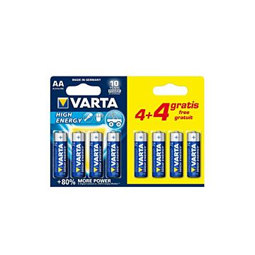 Varta Alkaline Batterij Aa 4+4 Gratis