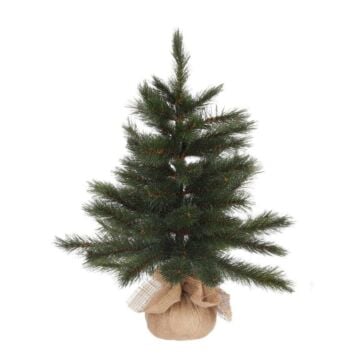 Kerstboom Forest frosted met burlap groen 60 cm - Triumph Tree