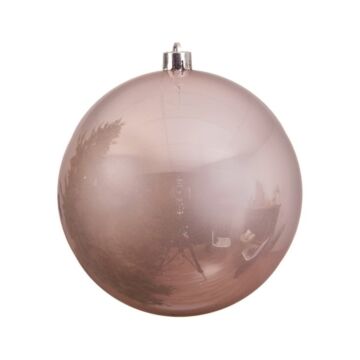 Shatterproof Plain Bauble Shiny Pink 14 cm