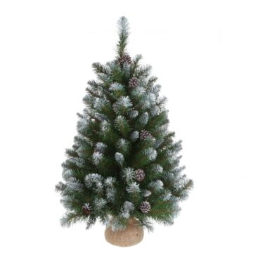 Kerstboom Empress met burlap groen frosted 90 cm - Triumph Tree