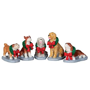 Lemax Christmas Pooch, set van 5