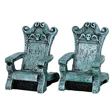 Lemax Tombstone Chairs, set van 2