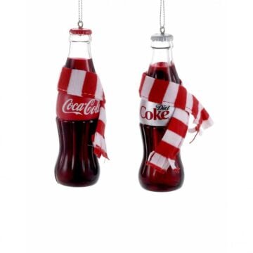 Coca-cola fles sjaal pvc ornament - Kurt Adler