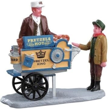 Lemax Pretzel King Pretzel Cart