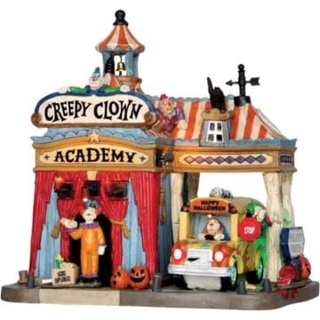 Lemax Creepy Clown Academy, met 4.5V Adapter