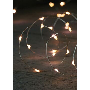 Zilverdraad verlichting 40 LED warm wit 200 cm IP44 - Anna's Collection