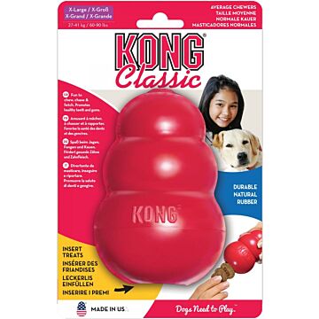 Hondenspeelgoed rubber kong xl/l rood