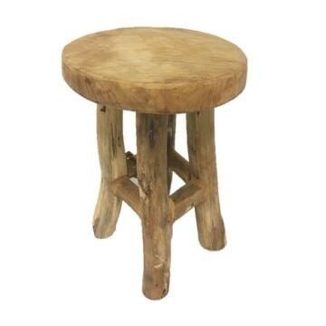 Kruk teak naturel  Ø 17 cm