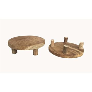 Plateau teak naturel Ø 30 cm
