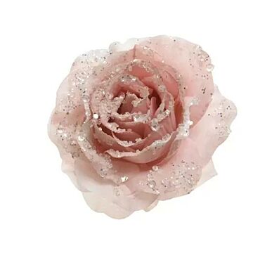 Roos roze op Clip Ø 14 cm