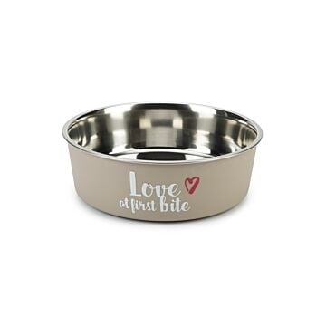 Eetbak hond first bite rvs grijs Ø 23 - Beeztees