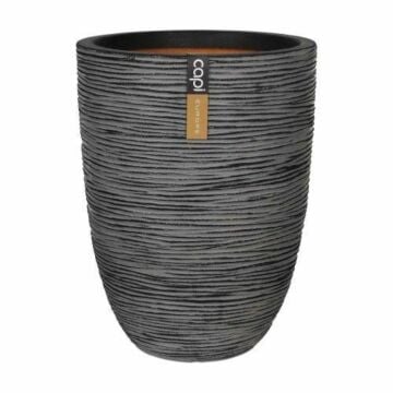 Vaas Elegant Laag rib antraciet  Ø 36 cm