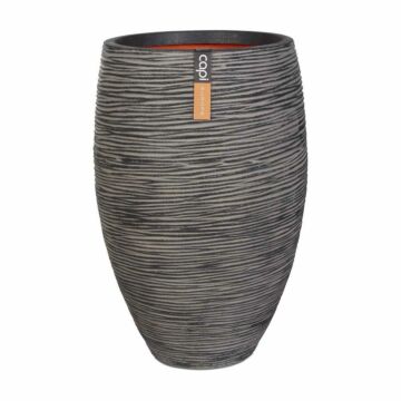 Vaas Elegant Deluxe rib antraciet  Ø 40 cm