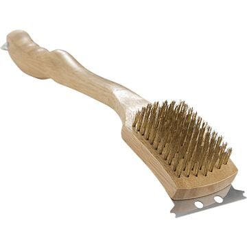 Napoleon Barbecueborstel koper met houten handvat