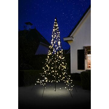 Vlaggenmast kerstboom 360LED warm wit 3 meter - Fairybell