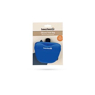Siliconen beloningstas blauw L 13 cm