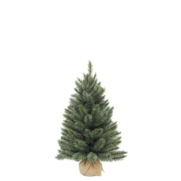Kerstboom Forest frosted met burlap blue 90 cm - Triumph Tree