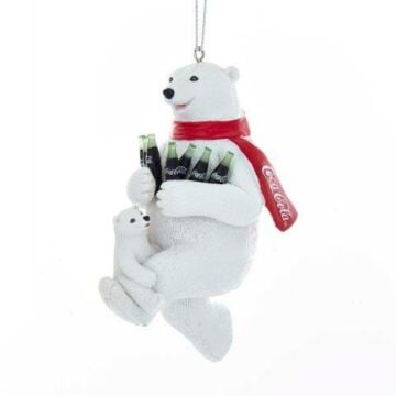 Coca-Cola ijsbeer ornament plastic 10 cm - Kurt Adler