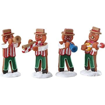 Lemax Gingerbread Jazz, set van 4